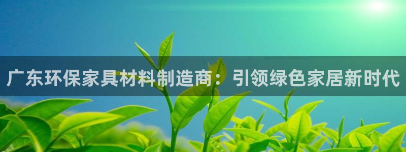 杏耀平台注册代理：广东环保家具材料制造商：引领绿色家居新时代
